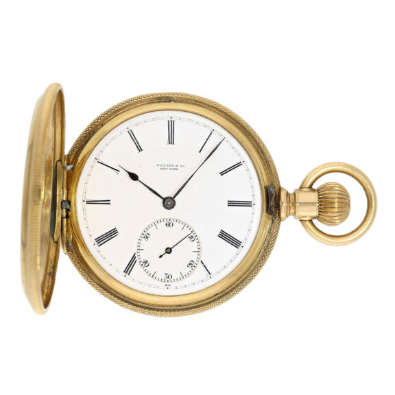 Heavy Swiss 18K gold hunting cased lever watch Circa 1890 Heavy Swiss 18K gold hunting cased lever watch Circa 1890