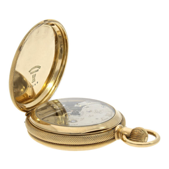 Heavy Swiss 18K gold hunting cased lever watch Circa 1890 Heavy Swiss 18K gold hunting cased lever watch Circa 1890