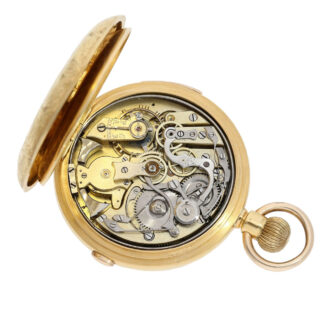 Swiss 18K gold quarter repeating chronograph Circa 1890
