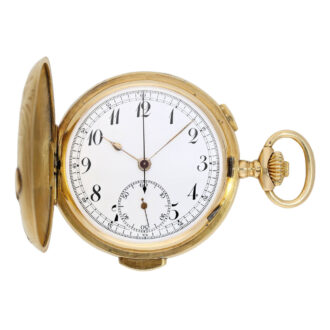 Swiss 18K gold minute repeating lever chronograph Circa 1910