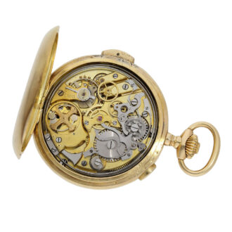 Swiss 18K gold minute repeating lever chronograph Circa 1910