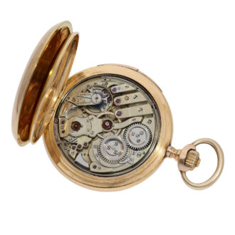 Swiss 18K rose gold minute repeating lever watch Circa 1900