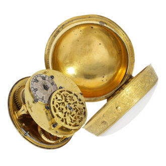 Very fine French gilt verge oignon pocket watch Circa 1710