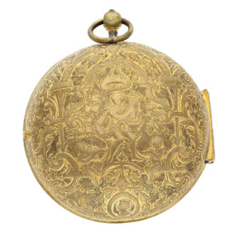 Very fine French gilt verge oignon pocket watch Circa 1710