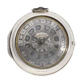 Early English silver mock pendulum verge watch Circa 1700