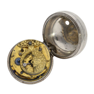 Early English silver mock pendulum verge watch Circa 1700