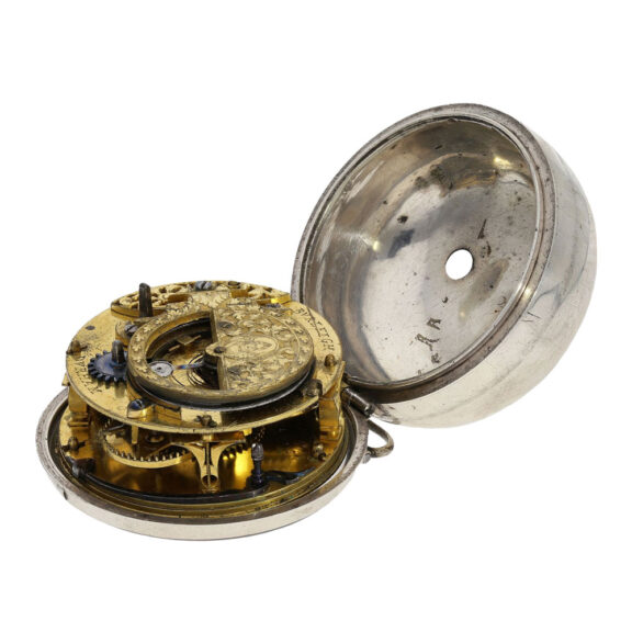 Early English silver mock pendulum verge watch Circa 1700 Early English silver mock pendulum verge watch Circa 1700