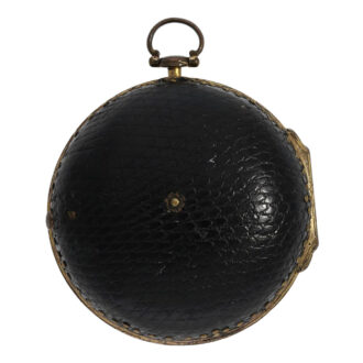 Early English gold-plated and snakeskin pair cased verge Circa 1720 Early English gold-plated and snakeskin pair cased verge Circa 1720
