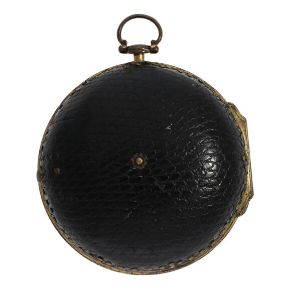 Early English gold-plated and snakeskin pair cased verge Circa 1720 Early English gold-plated and snakeskin pair cased verge Circa 1720