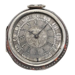 Early English silver pair cased verge oignon watch Circa 1700