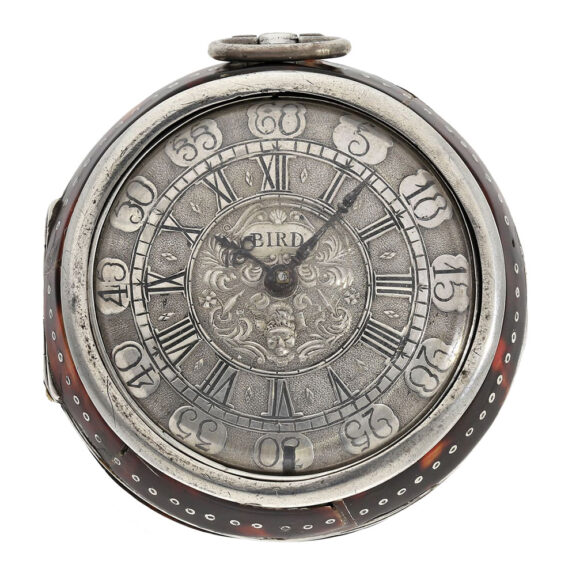 Early English silver pair cased verge oignon watch Circa 1700
