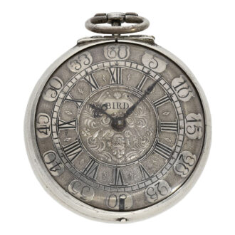 Early English silver pair cased verge oignon watch Circa 1700