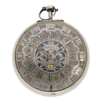 English oignon watch with mock pendulum and date Circa 1697