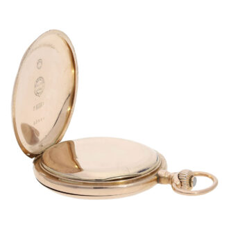 German 14K rose gold hunting cased lever watch Circa 1900