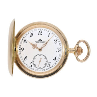 Large German 14K rose gold precision watch Circa 1920