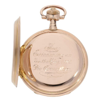Large German 14K carat rose gold lever watch Circa 1902 Large German 14K carat rose gold lever watch Circa 1902
