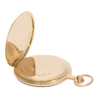 Large German 18K rose gold hunting cased lever circa 1910