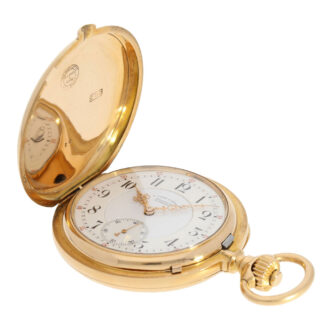 German 18K rose gold hunting cased precision watch Circa 1897 German 18K rose gold hunting cased precision watch Circa 1897