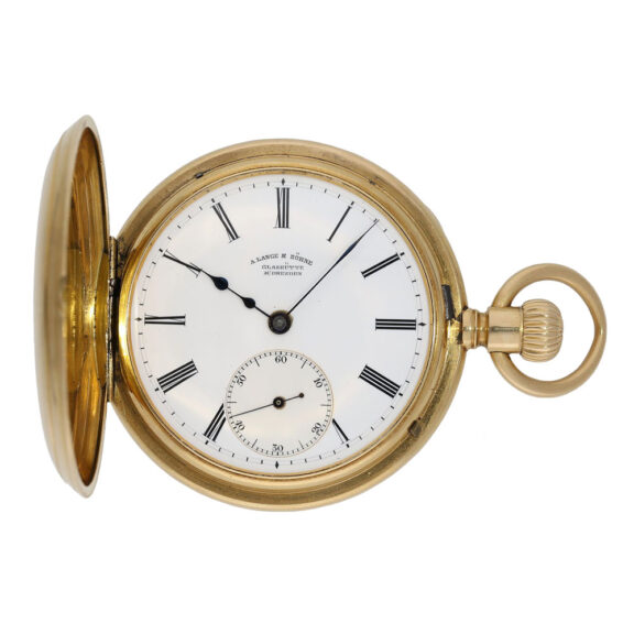 Early German gold half-hunting cased lever watch Circa 1890 Early German gold half-hunting cased lever watch Circa 1890