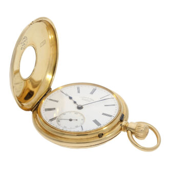 Early German gold half-hunting cased lever watch Circa 1890 Early German gold half-hunting cased lever watch Circa 1890