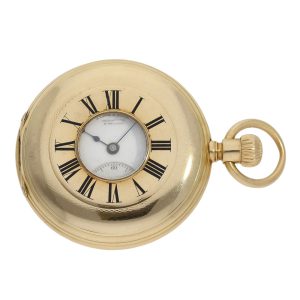 Early German gold half-hunting cased lever watch Circa 1890
