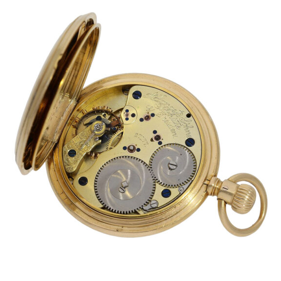 Early German gold half-hunting cased lever watch Circa 1890 Early German gold half-hunting cased lever watch Circa 1890
