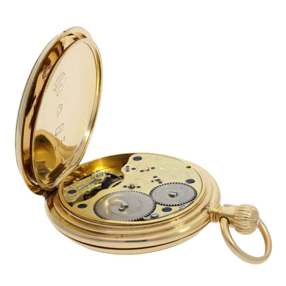 Early German gold half-hunting cased lever watch Circa 1890 Early German gold half-hunting cased lever watch Circa 1890