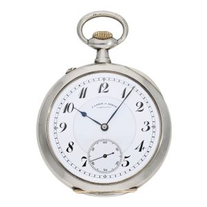 Very large German silver open faced lever pocket watch Circa 1911