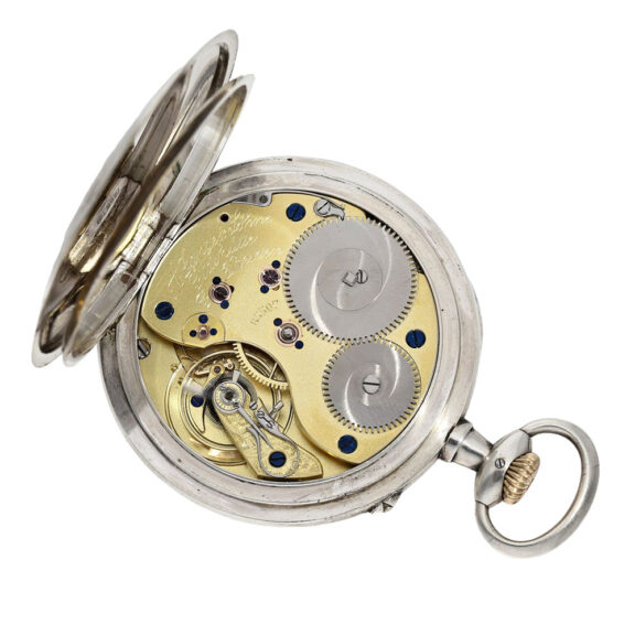Very large German silver open faced lever pocket watch Circa 1911 Very large German silver open faced lever pocket watch Circa 1911