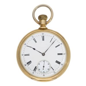 Swiss 18K gold open faced ankerchronometer Circa 1877