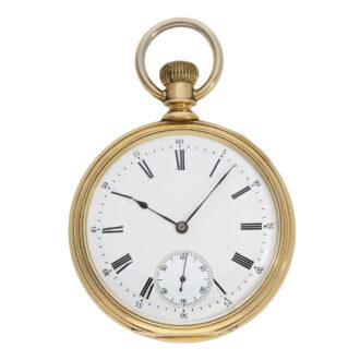 Swiss 18K gold open faced ankerchronometer Circa 1877