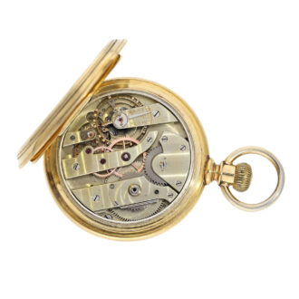 Swiss 18K gold open faced ankerchronometer Circa 1877