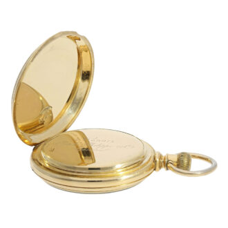 Swiss 18K gold open faced ankerchronometer Circa 1877