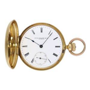 Very early Swiss 18K gold hunting cased lever watch Circa 1865