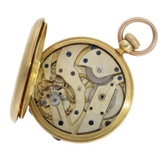 Very early Swiss 18K gold hunting cased lever watch Circa 1865