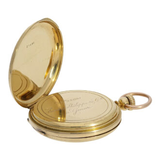 Very early Swiss 18K gold hunting cased lever watch Circa 1865
