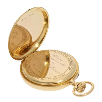 Swiss 18K gold open faced ankerchronometer Circa 1908
