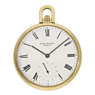 Rare Swiss 18K gold open faced dress watch Circa 1975