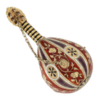 Large Swiss 18K gold mandolin-form pendant watch Circa 1800