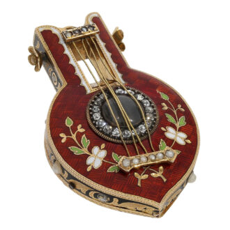 Extremely rare Swiss 18K gold lyra-shaped pendant watch Circa 1810 Extremely rare Swiss 18K gold lyra-shaped pendant watch Circa 1810