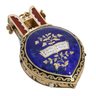 Extremely rare Swiss 18K gold lyra-shaped pendant watch Circa 1810 Extremely rare Swiss 18K gold lyra-shaped pendant watch Circa 1810