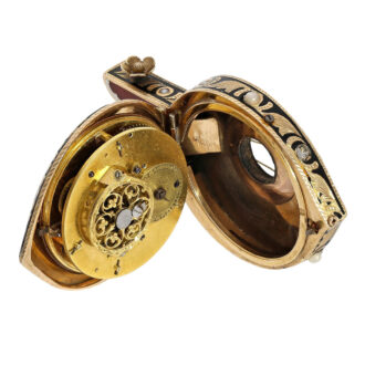 Extremely rare Swiss 18K gold lyra-shaped pendant watch Circa 1810 Extremely rare Swiss 18K gold lyra-shaped pendant watch Circa 1810
