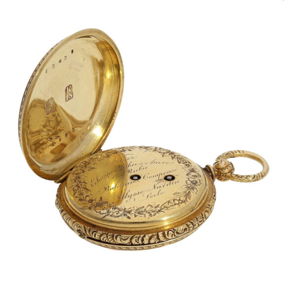 Swiss 18K gold lever made for the Indian market Circa 1870 Swiss 18K gold lever made for the Indian market Circa 1870