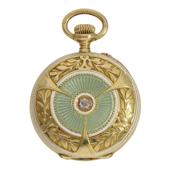 Very fine Swiss 18K gold Belle Epoque lever watch Circa 1910 Very fine Swiss 18K gold Belle Epoque lever watch Circa 1910