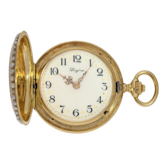 Swiss gold hunting cased Art Nouveau lever watch Circa 1900 Swiss gold hunting cased Art Nouveau lever watch Circa 1900