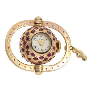 Swiss rose gold Boule de Genève pendant watch Circa 1860-1890