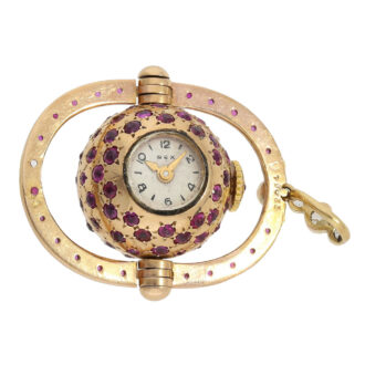 Swiss rose gold Boule de Genève pendant watch Circa 1860-1890