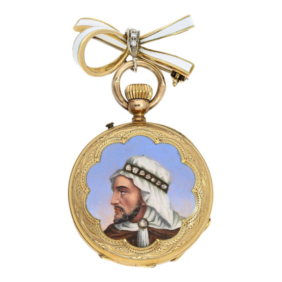 Rare Swiss cylinder watch made for the Arabic market Circa 1870