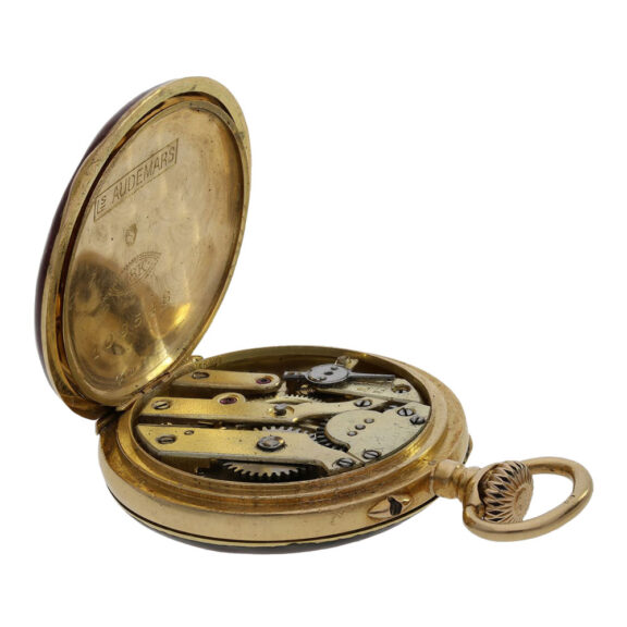 Swiss gold and enamel Art Nouveau cylinder watch Circa 1900 Swiss gold and enamel Art Nouveau cylinder watch Circa 1900
