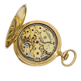 French 18K gold minute repeating lever watch Circa 1913